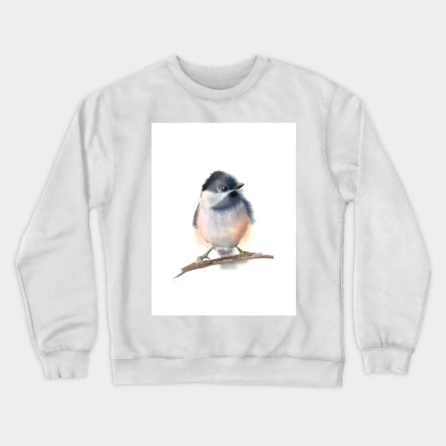 Chickadee Crewneck Sweatshirt by PaintsPassion